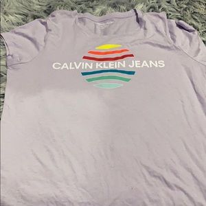 A rainbow striped Calvin Klein Jeans Shirt!!